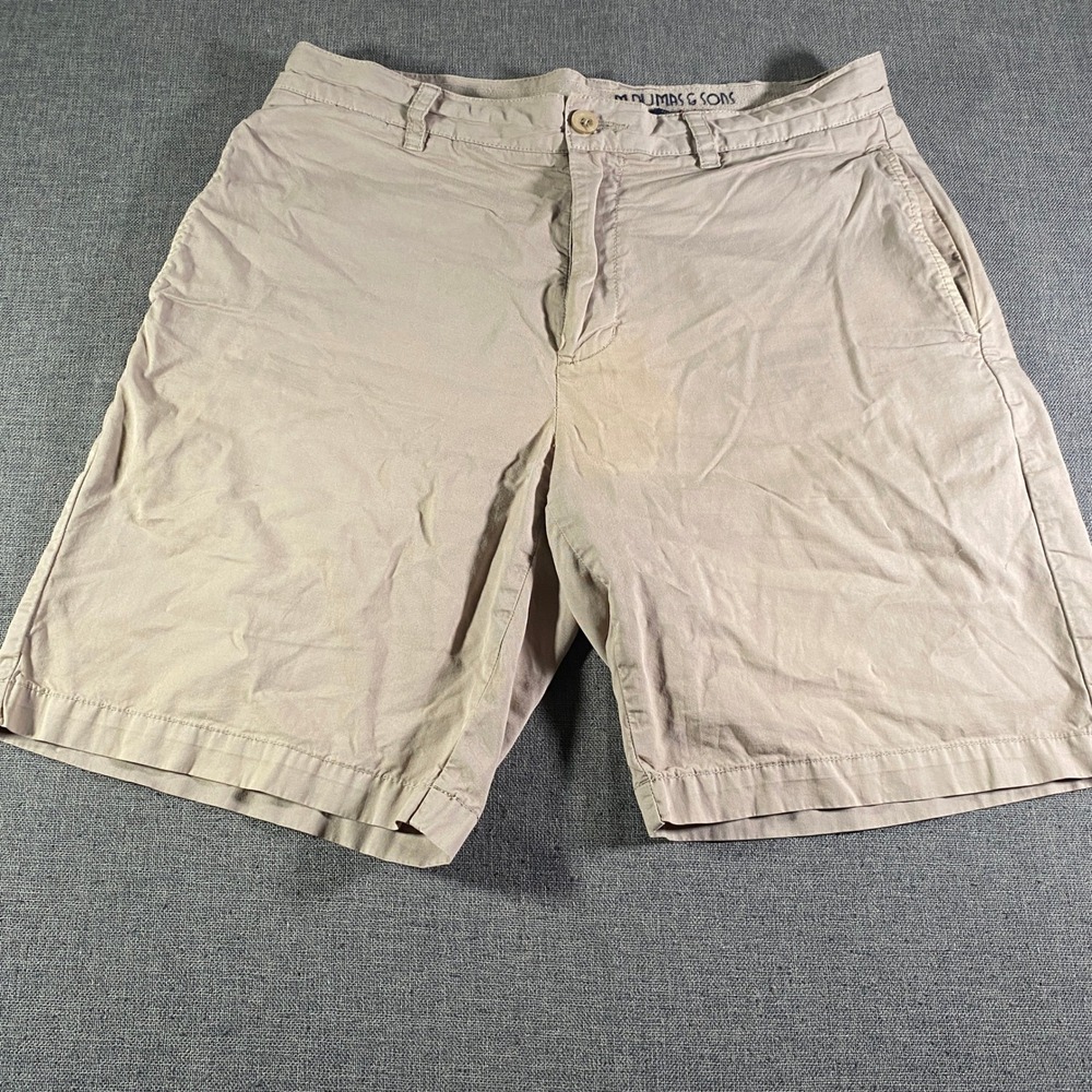 MDumas & Sons 9 Incher Khaki Shorts Mens Size 33 Casual Flat Front